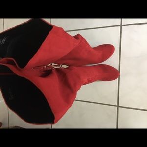 Classy fringe high suede boots